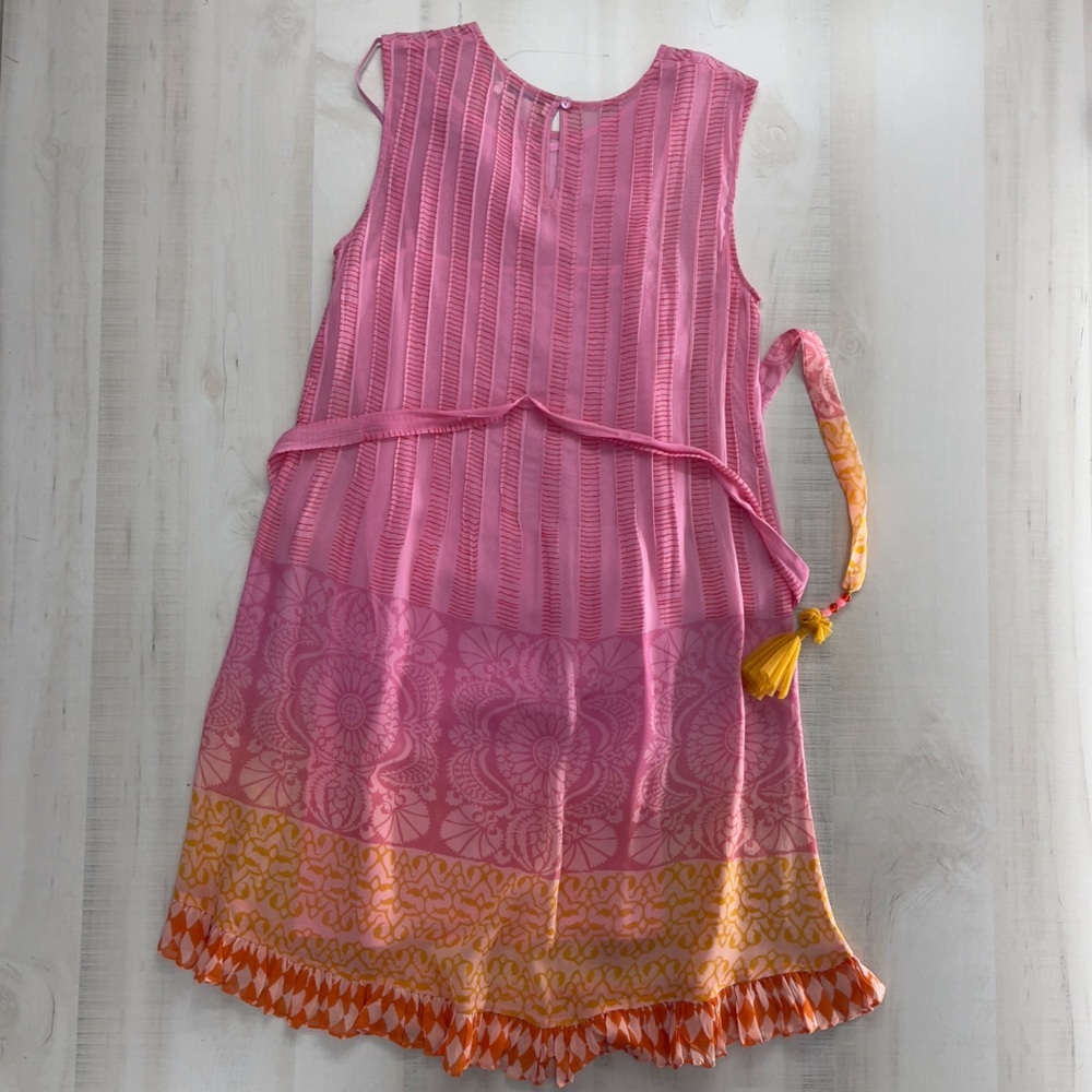 Niki Tlanapan x Anthropologie Lucille silk mini dress printed beautiful xs pink - Picture 8 of 9